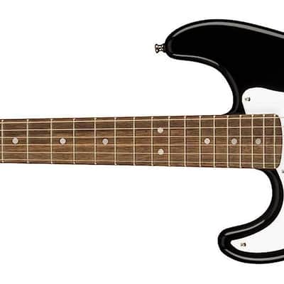 Squier Mini Stratocaster Electric Guitar, Black, Laurel Fingerboard, Left-Handed Bild 1