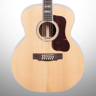 Guild F-512 12-String Acoustic Guitar (with Case), Natural image 1