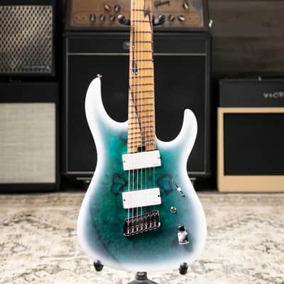 Legator N7FOD Ninja Multiscale Electric Guitar - Arctic Blue with Gig Bag image 3