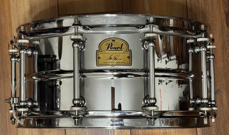Pearl IP1465 Ian Paice Signature 14x6.5" Stainless Steel Snare Drum 2010s - Chrome Over Steel image 1