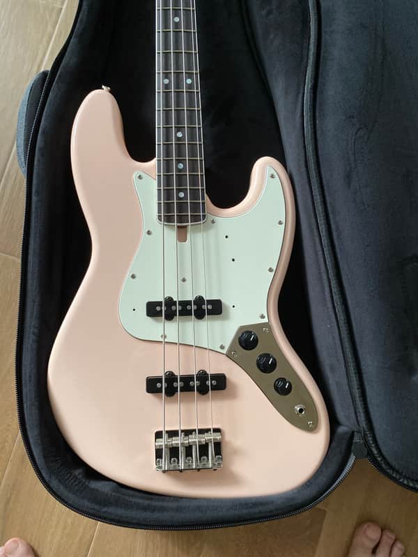Modern Vintage 60s vintage 4 string Jazz bass Shell Pink Finish image 1