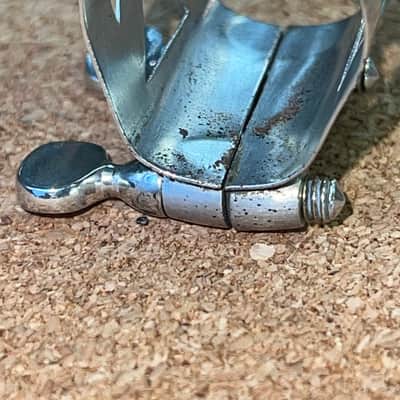Vintage Selmer ‘404’ metal tenor saxophone ligature and mouthpiece cap set image 11