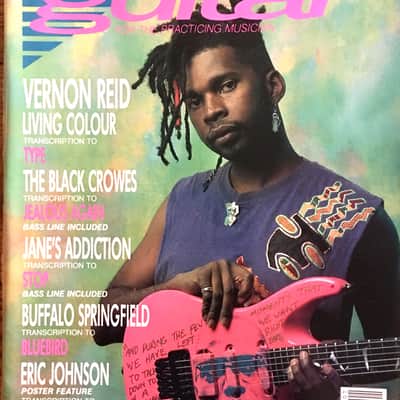 Guitar for The Practicing Musician  January 1991 Vernon Reid is on the cover image 1