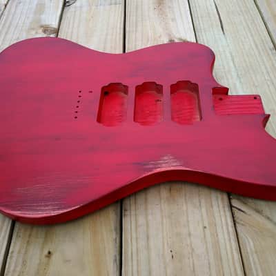 Farris Built™ Custom HHH Jazzmaster Body Trans Red Relic Left Handed image 3