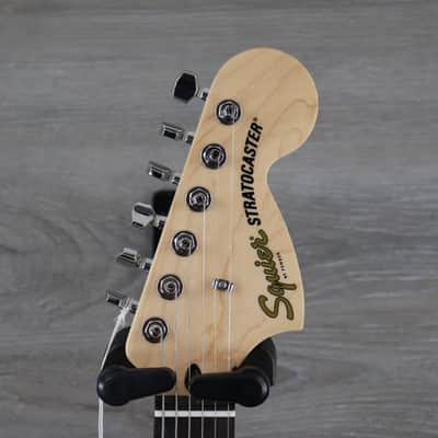 Squier FSR Affinity Series Stratocaster Laurel Fretboard White Pickgaurd Surf Green image 7