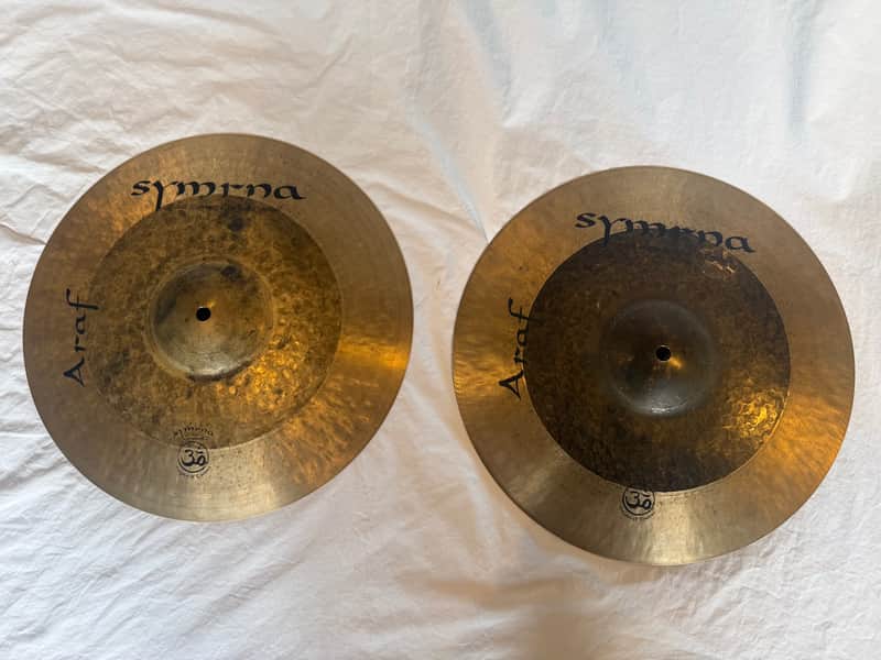 Smyrna Araf Hand Hammered Bronze Hi-Hat Cymbals Pair 14in Araf image 1