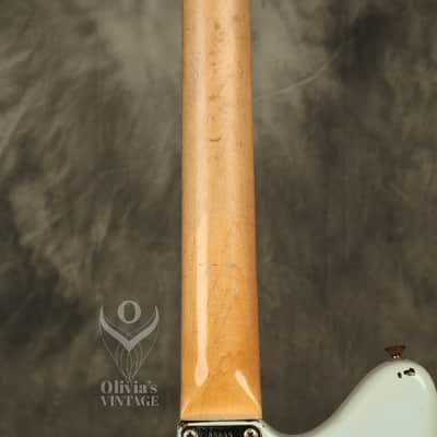 RARE custom color 1962 pre-CBS Fender Jazzmaster w/SLAB BOARD original SONIC BLUE over Sunburst image 17