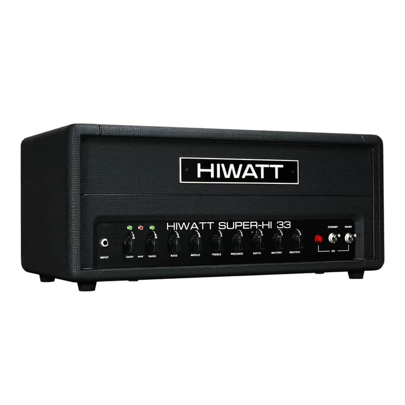 Hiwatt T-Series SUPER-HI 33 30-Watt Hi-Gain Tube Guitar Amplifier Head - Black image 1