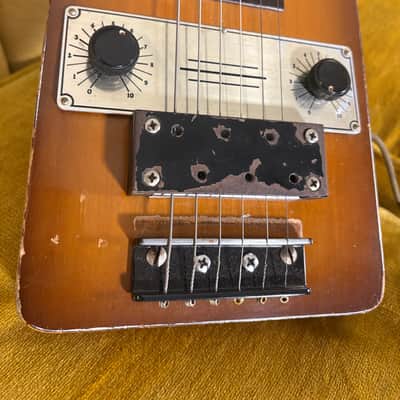 Supro Lap Steel w/Original Chipboard Case Late 50's/Early60's (Once Owned by Jerry Jones) - Sunburst image 3