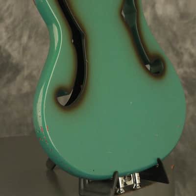RARE 1960's Ampeg AEB-1 Scroll Bass original BLUE + BLACK!!! image 13