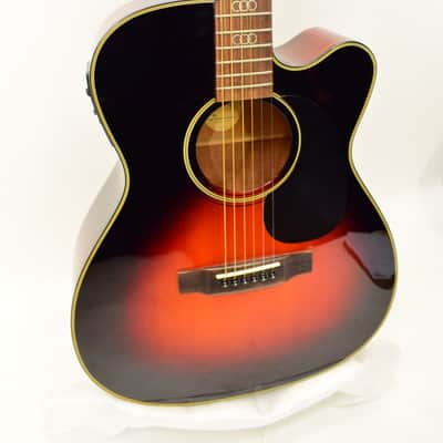 Blueridge BR-343ce Contemporary Series Worship 000 Cutaway Acoustic Electric Guitar, Vintage Sunburst w/ Case - Previously Owned image 4