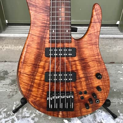 Fodera Imperial 5 MG Electric Bass 2015 - Koa / BRW image 2