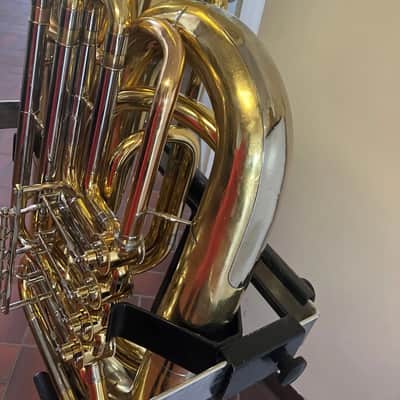 Very Clean Used Yamaha YBB-641 Concert BBb Tuba in Yellow Brass,Lacquered, good valves; with Case, Mouthpiece image 13