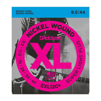 D'Addario EXL120+ Nickel Wound Electric Guitar String Set, Super Light Plus 9.5-44 image 2