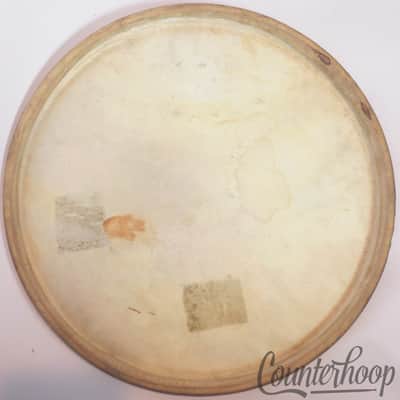 *Leedy 12" Calf Skin Ride Tom Drum Head Vintage 30s Calfskin Thick Batter USA* image 3