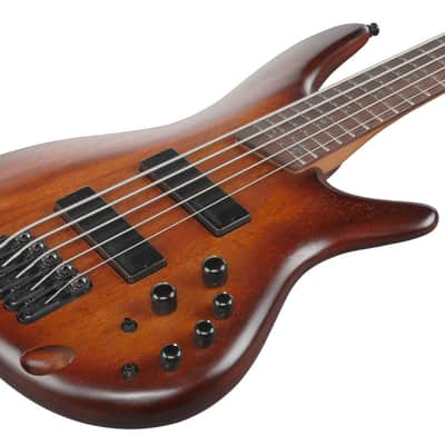 Ibanez SR Standard 5 String Electric Bass - Mahogany Brown Burst Low Gloss (SR505AMHL) image 7