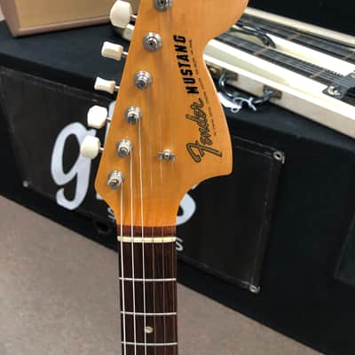 1966 Fender Mustang Guitar Daphne Blue w/ Rosewood Fretboard image 7