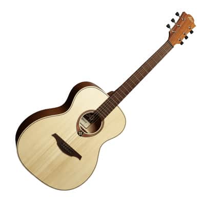 Lag T70A-NAT Tramontane 70 Auditorium Solid Spruce Top Okoume Neck 6-String Acoustic Guitar image 1