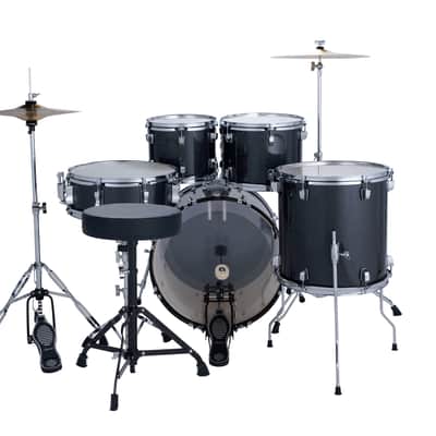 Ludwig Accent Fuse 5PC Drum Set W/Hardware & Wuhan Cymbals, 20" Bass Drum, Moon Dust image 3