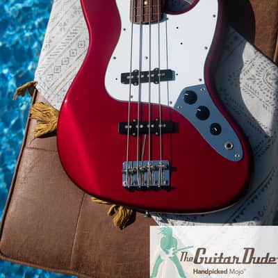 2016 Fender Japan - Classic 60's Jazz Bass Reissue - Candy Apple Red Finish - JB-62 - Made in Japan - Pro Set Up w Perfect Frets/Action/Intonation! image 7
