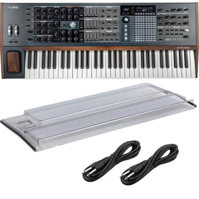 Arturia PolyBrute 6-Voice Analog Synthesizer, Decksaver, (2) 1/4 Cables Bundle