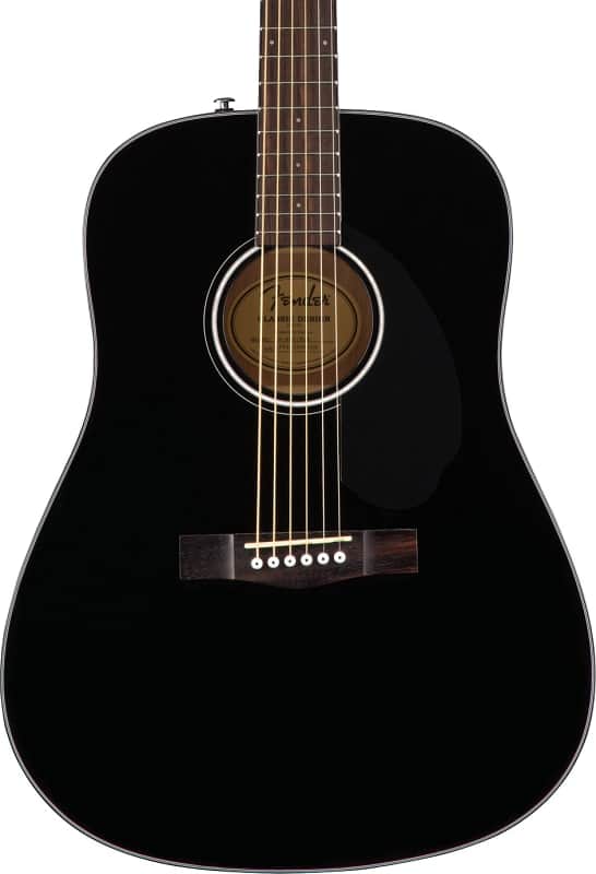 Fender CD-60S Dreadnought Acoustic Guitar. Walnut FB, Black image 1