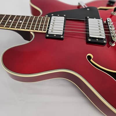 Stellar Mercury 008 Red ES-335 Type Clone - Maple, Rosewood image 5