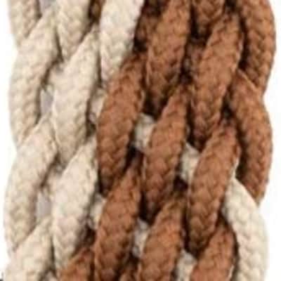 D'Addario Braided Fabric 1" Mandolin Strap, Brown/Cream image 2