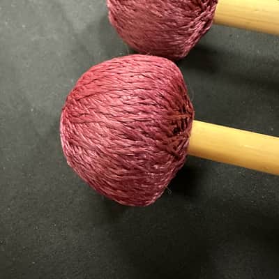 Innovative Percussion RFS320 Soft Vibe Mallets, Rattan Handles, Burgundy Cord - NEAR MINT image 5