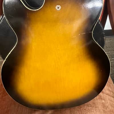 Early 60s Harmony Rocket H54 Hollow Body Guitar Tobacco With Hard Case image 8
