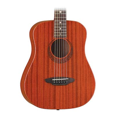 Luna Safari Series Muse Mahogany 3/4-Size Travel Acoustic Guitar - Natural image 1