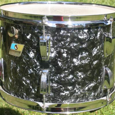 Early 1970s Ludwig 9x13 tom in Black diamond pearl. image 6
