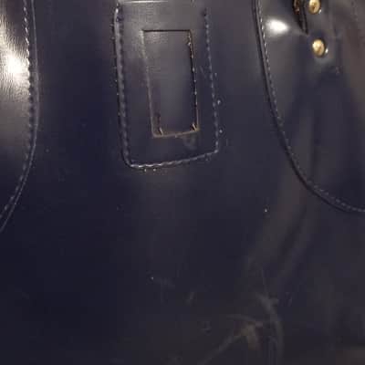 Paiste Rare,Vintage 22" Leatherette Premium Cymbal Bag 1982 - Dark Blue 🔵 / Orange 🧡 image 6
