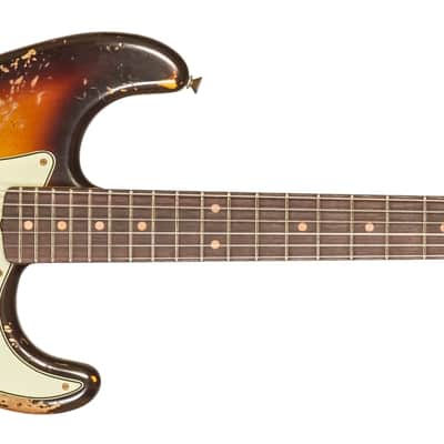 Fender Stratocaster 1959 Reissue (2023) Aged Chocolate 3-Color Sunburst -  Super Heavy Relic image 2