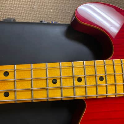 G&L ASAT 4 String Bass mid-90s - Clear Red with Top Binding image 5