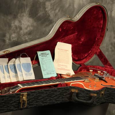 1964 Gretsch Chet Atkins 6120 Nashville Western Orange with HANG TAG image 21