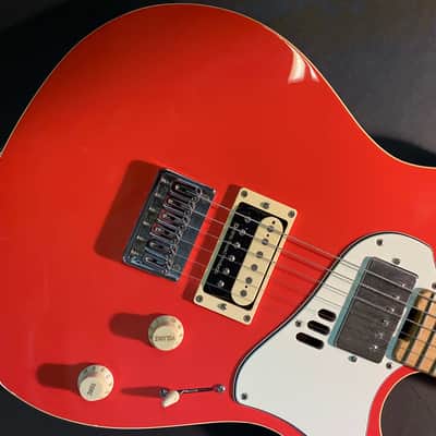 ESP Custom Shop Throbber made in Japan, semi acoustic Telecaster type guitar light Fiesta Red image 8