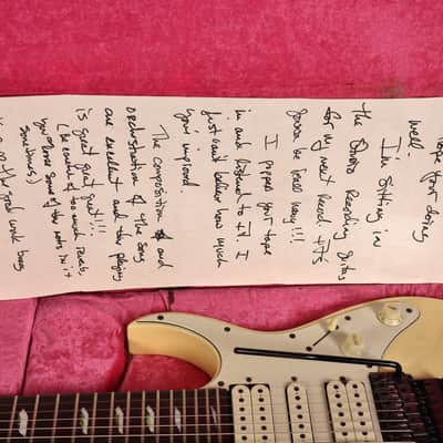 Ibanez Steve Vai Owned Signed JEM Universe 7-String White Electric Guitar w/ OHSC image 16
