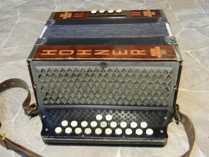 antique historic HOHNER CLUB MODELL 1 diatonic button accordion Germany 1930s image 1