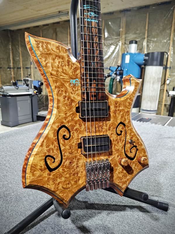 Barlow Guitars Osprey Semi-Hollow 2025 - Golden Camphor / Mun Ebony image 1