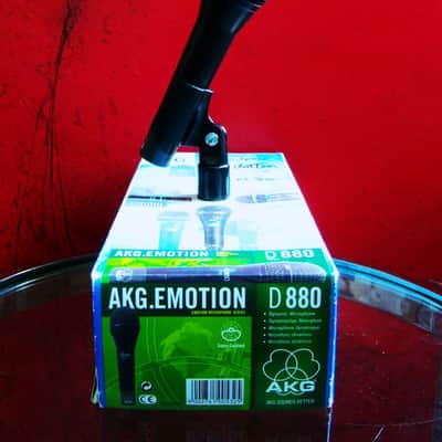 Vintage 1990's AKG D880 dynamic cardioid microphone Satin Black w accessories SM58 image 1