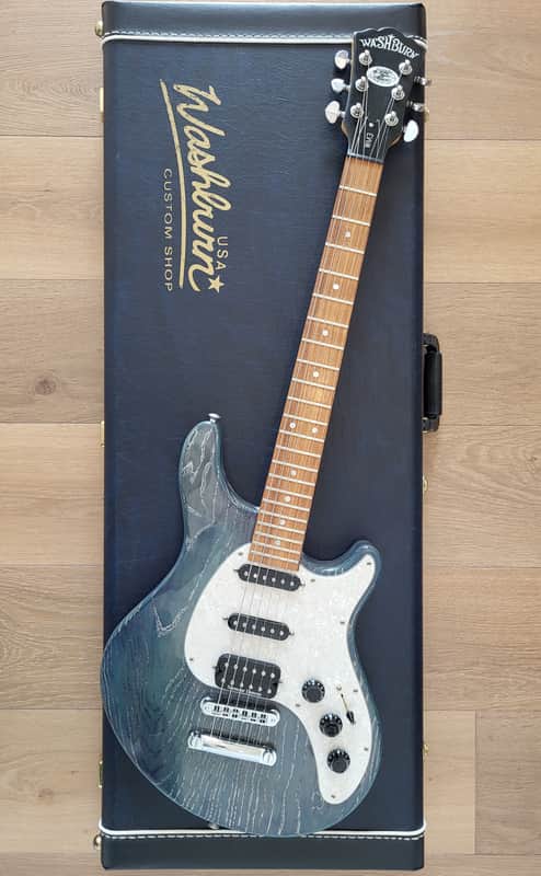 Washburn USA Custom Shop WM3 2000's - Blue / Woodgrain image 1