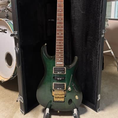 1993 Vintage Ibanez S540FM Royal Green Sunburst MIJ image 14