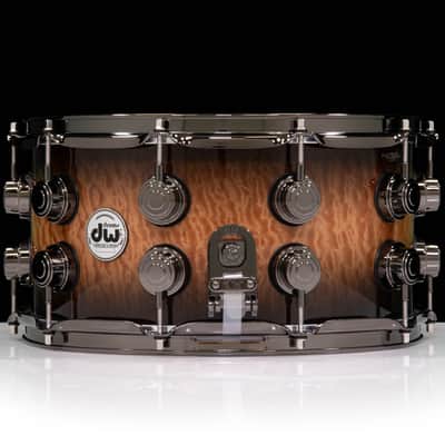 DW Collector's Series 7x14 Moabi on Maple Mahogany Shell - Candy Black image 2