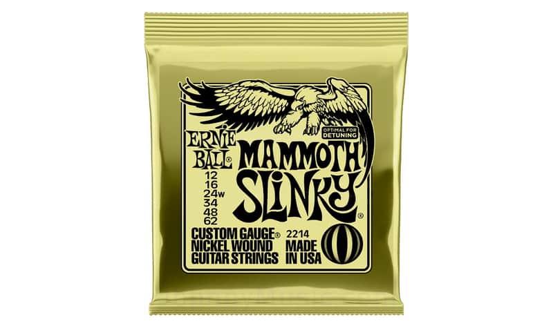 Mammoth Slinky Ni-Wnd Elect-Guitar Strings 12-62 w/ Wnd-G Set - world standard special-tempered+tinned steel & ni-plated wrap on steel hex core image 1