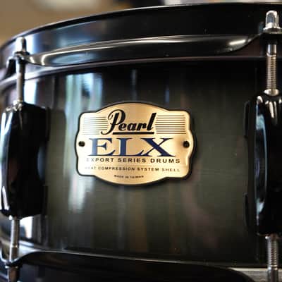 Pearl ELX Export Series 5x14" Maple/Poplar Snare Drum - Black Burst Lacquer image 4