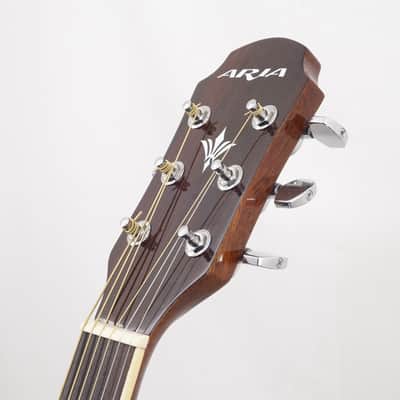 Aria AW-50 Dreadnought Acoustic (Natural Gloss) + Hard Case image 8
