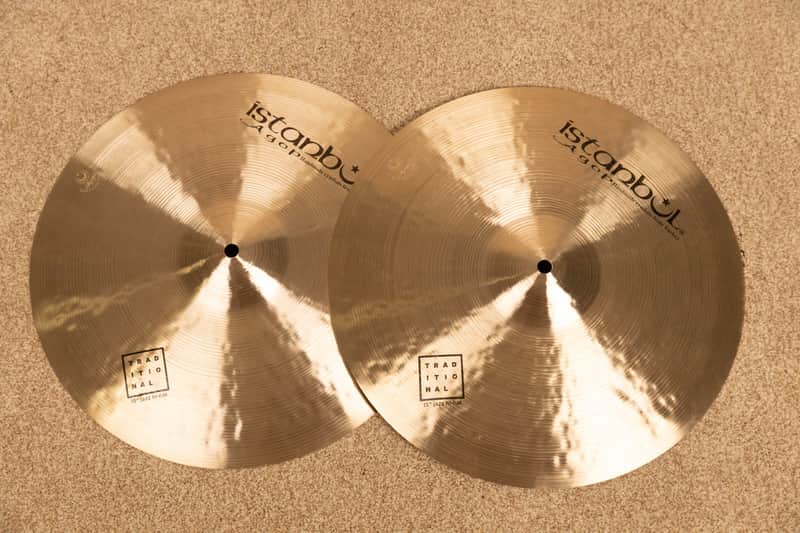 Istanbul Agop 15" Traditional Jazz Hi Hat Cymbals 996g 1145g image 1
