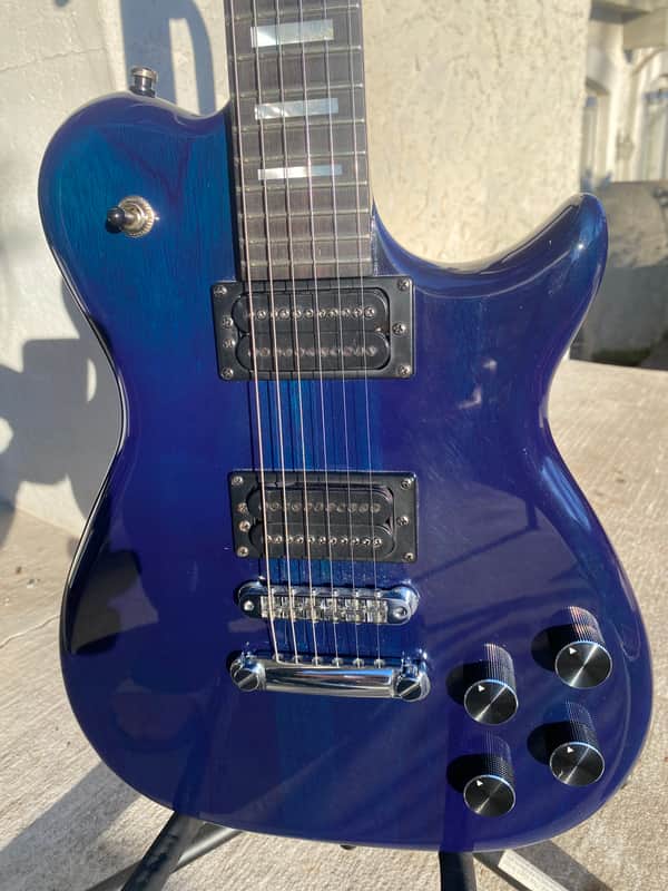 Carvin SC90 Single Cut, Neck Through 90s - Transparent Blue Gloss image 1