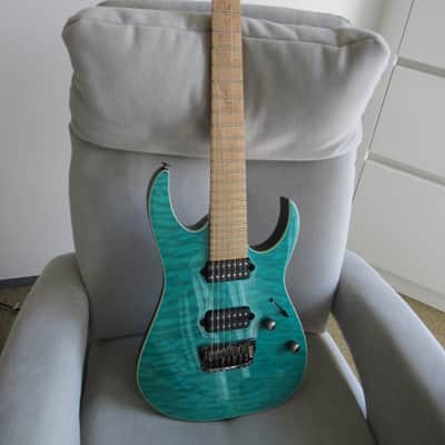 Ibanez RG752MQFXS 2016 - Transparent Aqua Blue image 2